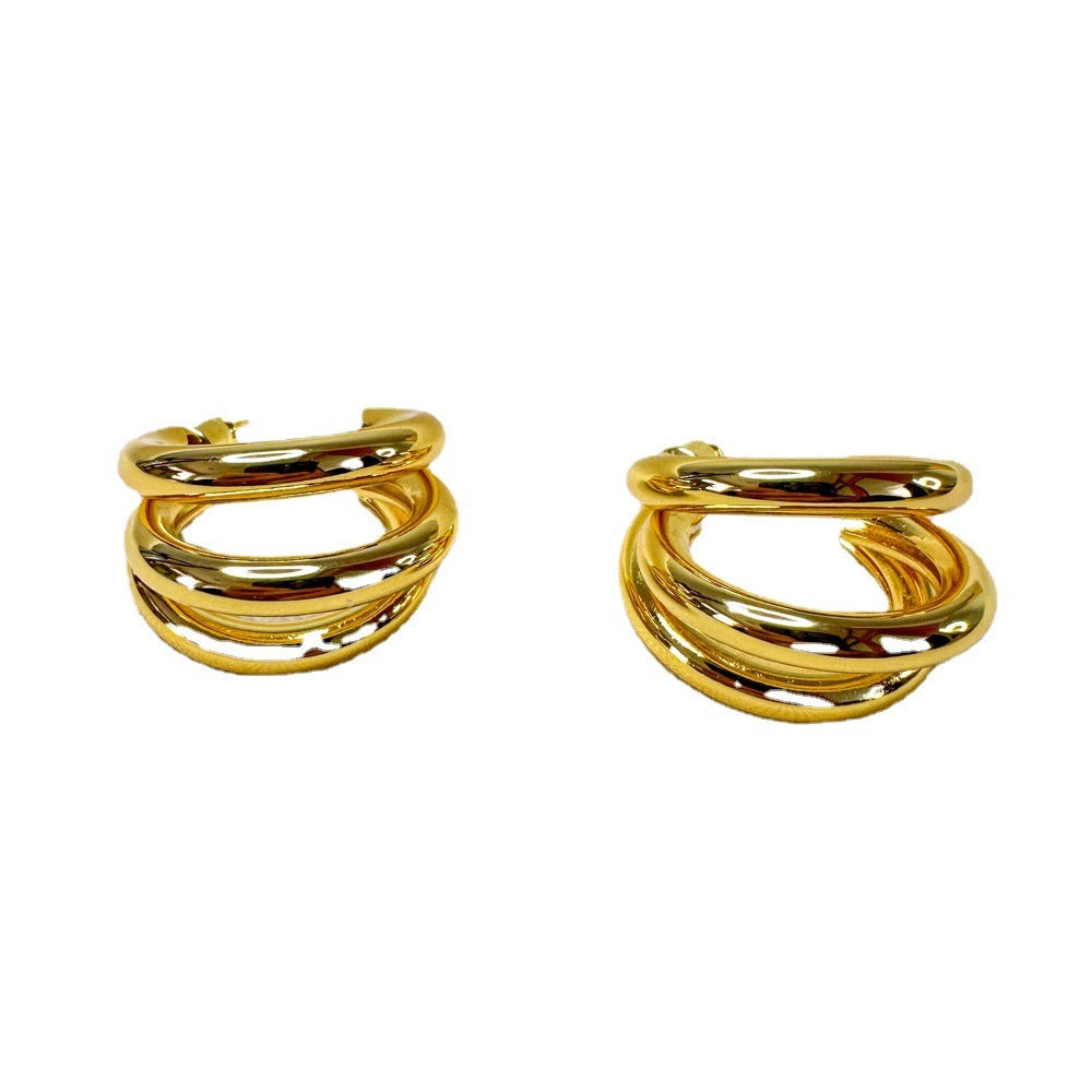 Clous d'oreilles de tempérament quotidien de mode pour femmes