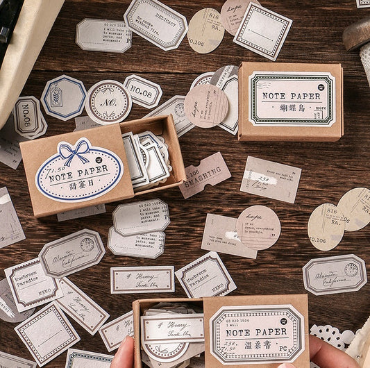 Mini Label Series Retro Hand Account DIY Decoration Base Paper 45 Sheets