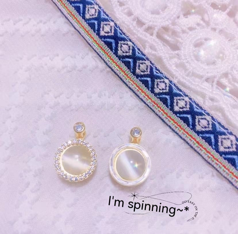 Pendientes giratorios de plata 925 con ópalo