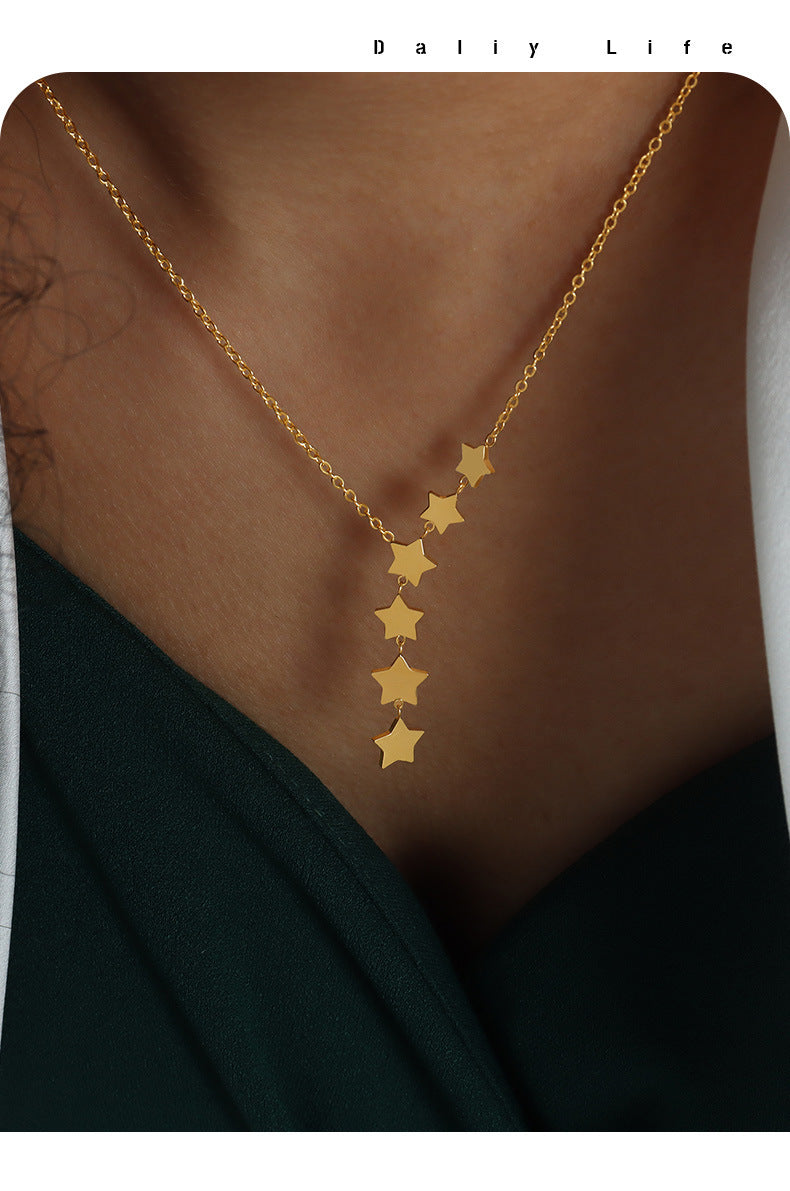 Naturel XINGX en forme de gland capricieux pendentif lumière de luxe minorité Simple titane acier collier bijoux