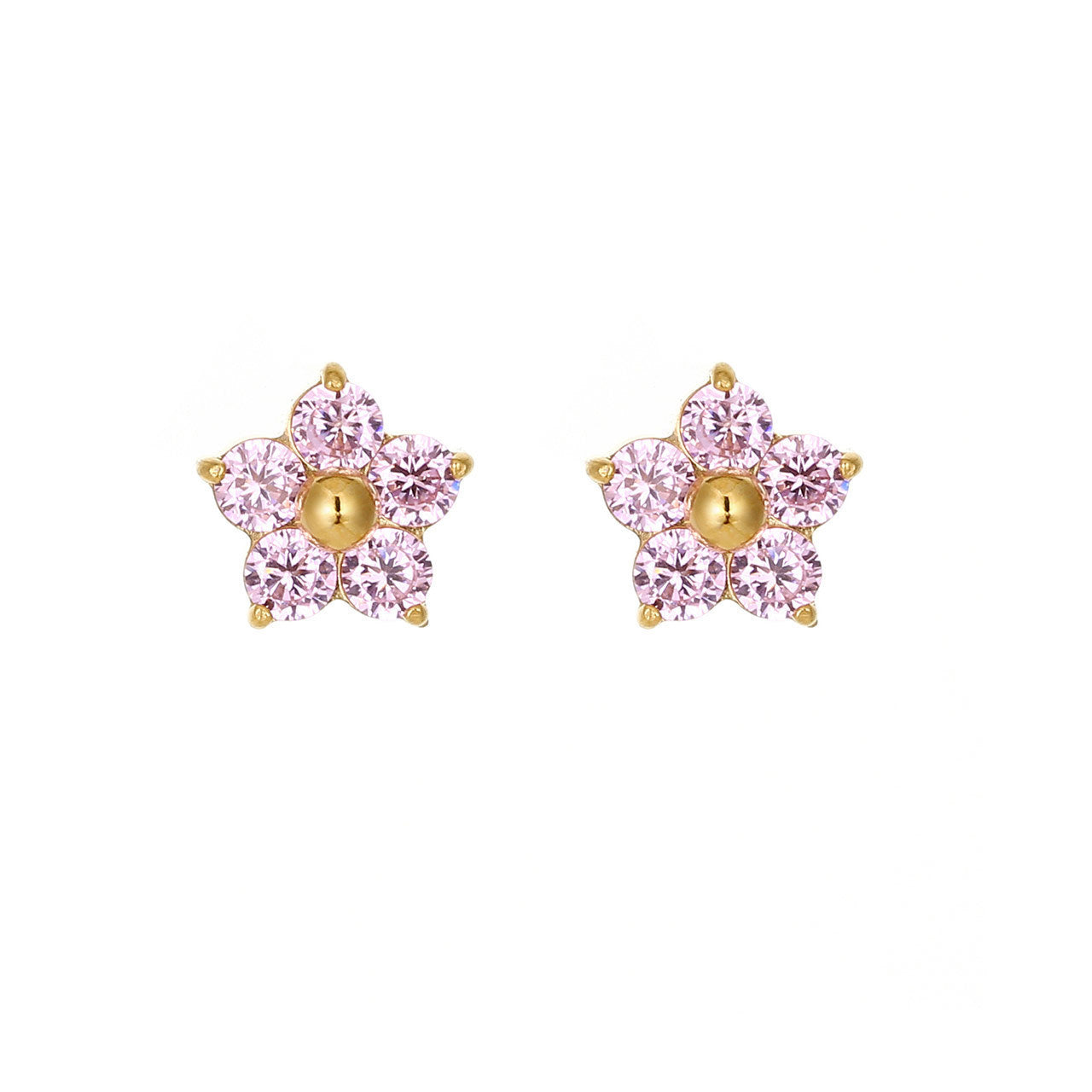 Petites et douces boucles d'oreilles pétales de diamant pour femmes