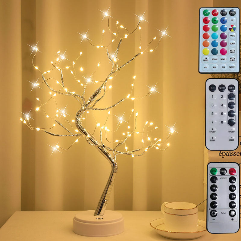 Nouvelle lumière colorée, LED ciel étoilé, fil de cuivre, lampe d'arbre à riz