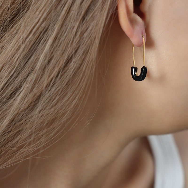 Boucles d'oreilles tendance élégantes couleur Morandi