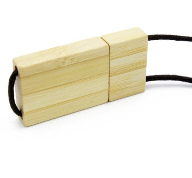 Clé USB en bois avec lanière, cadeau créatif en bois, clé USB