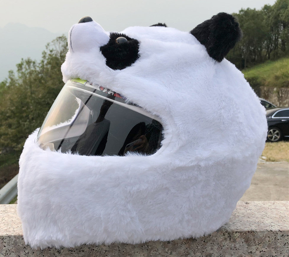 Casco de protección para la cabeza, casco completo de dibujos animados, Panda de peluche, Rana, cachorro, casco descubierto, coche deportivo