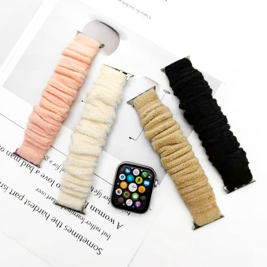 Sangle d'anneau en peluche pour gros intestin, mode automne-hiver