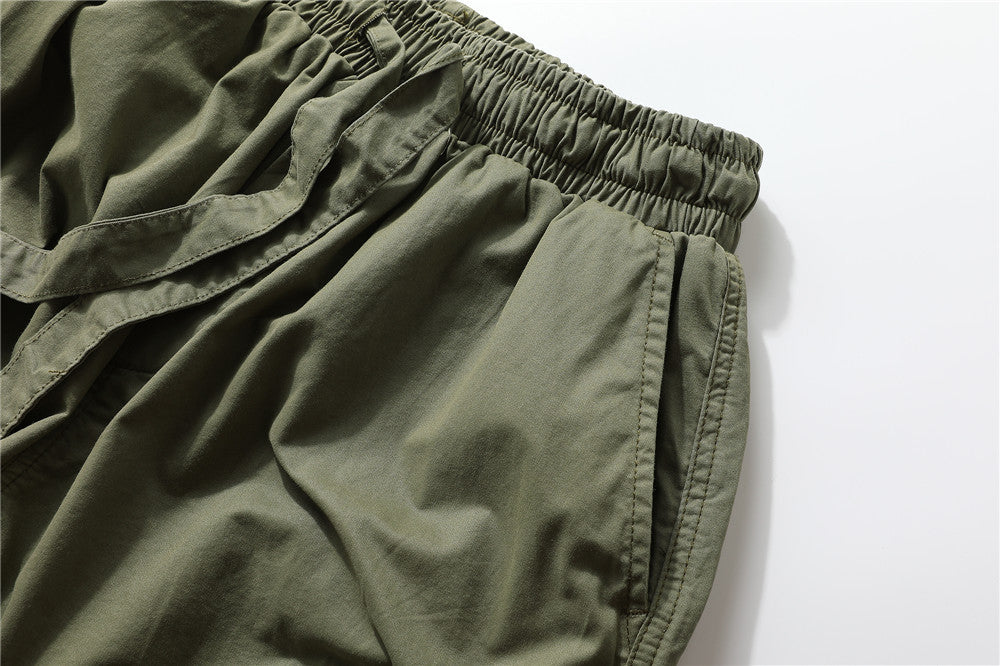Men's Elastic Waist Drawstring Ankle Banded Pants