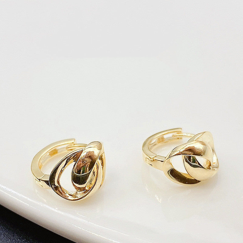 Women's Graceful And Fashionable Geometric Double Hoop Earrings