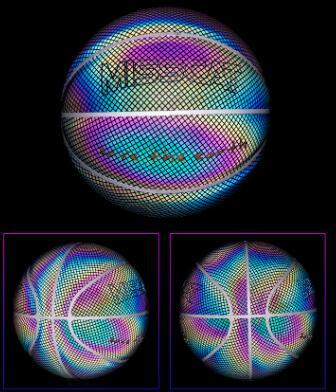 Noche de baloncesto fluorescente luminosa brillante Juego de baloncesto