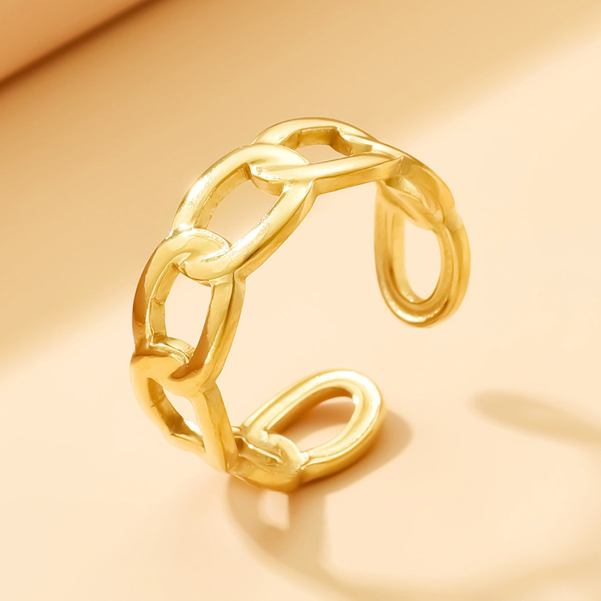 Bague Femme Acier Inoxydable Plaqué Or