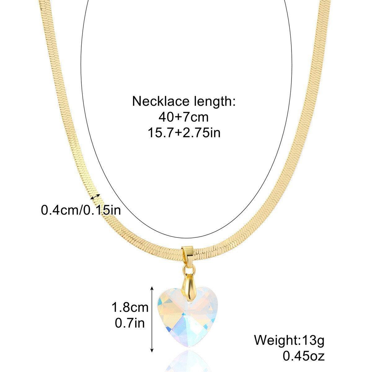 Chaîne de clavicule pendentif gemme de haute qualité européenne et américaine