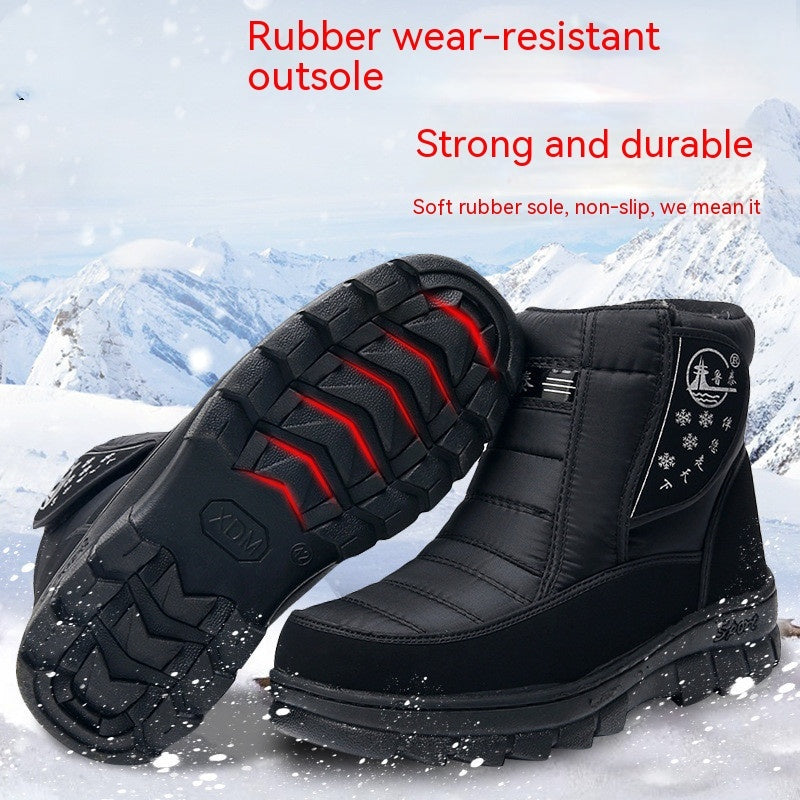 Chaussures d'hiver montantes en coton chaudes et résistantes à l'usure