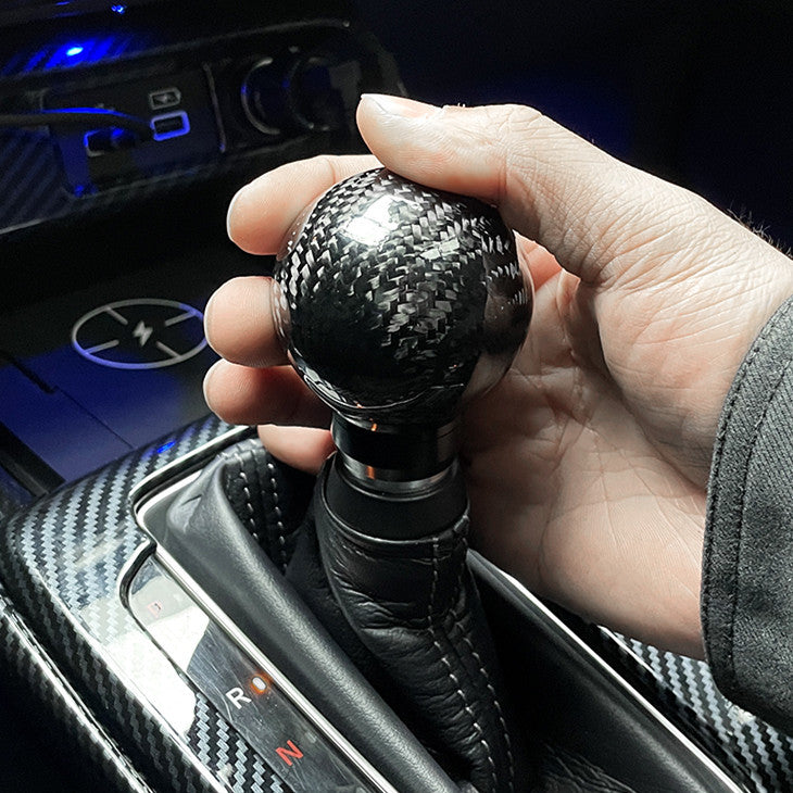 Levier de vitesse en Fiber de carbone, pièce de Modification de tête de poignée de vitesse automatique