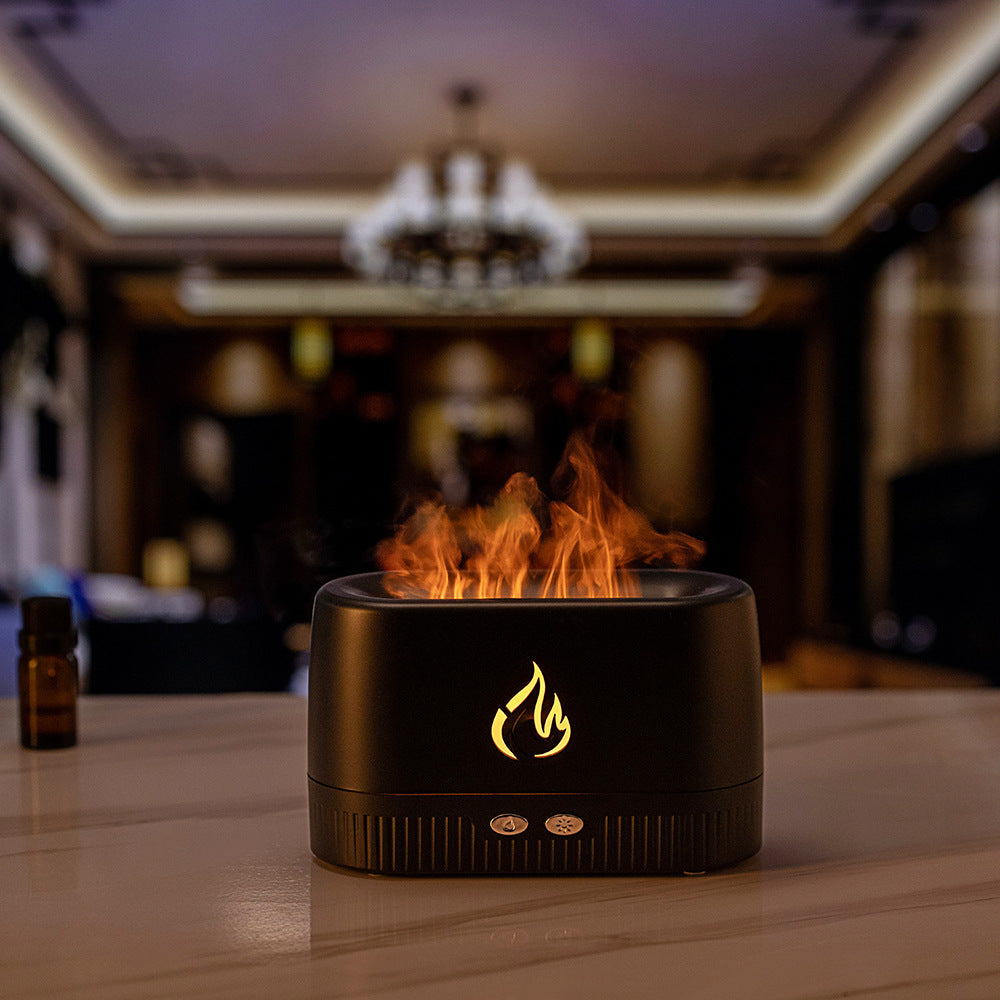 Humidificador de máquina de aromaterapia de llama simulada