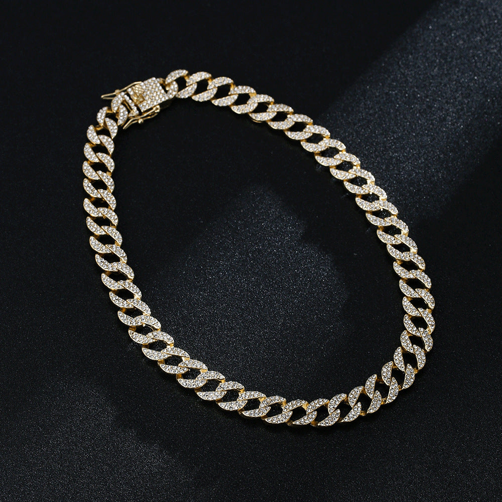Full Diamond Inlaid Full Diamond Necklace Hipster