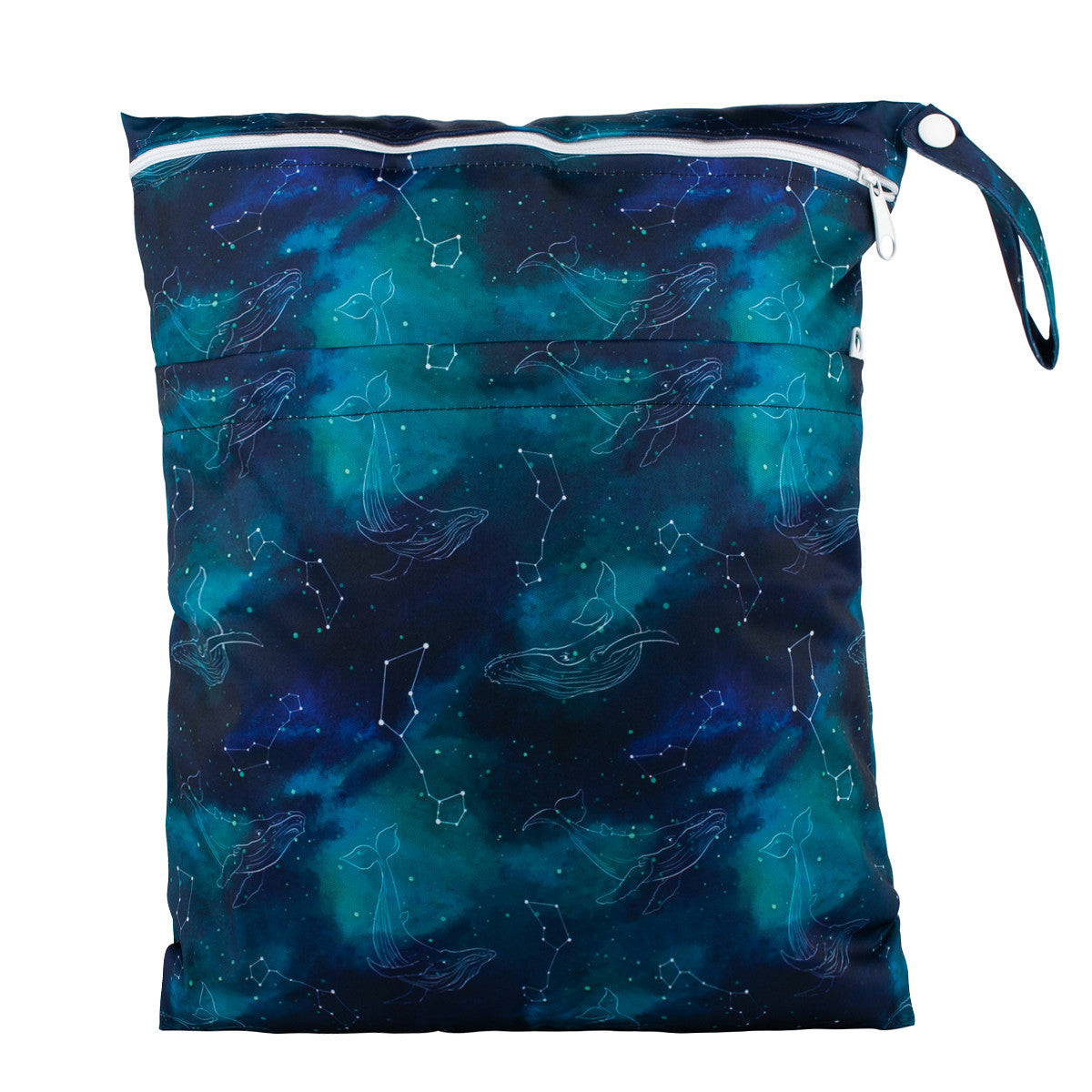 Bolsa de pañales con errores de gran capacidad y doble bolsillo, tamaño mediano