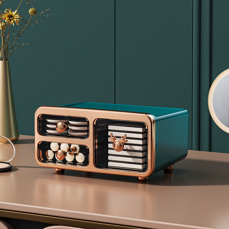 Cajón de almacenamiento de caja de almacenamiento de cosméticos de lujo ligero