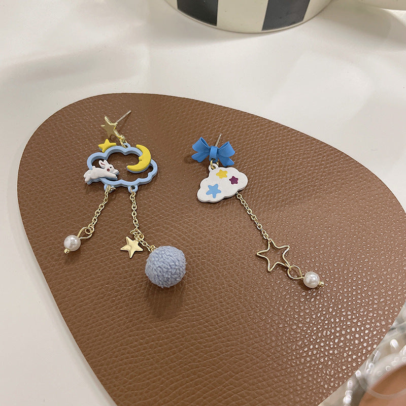 Boucles d'oreilles à nœud de lapin à la mode pour femmes