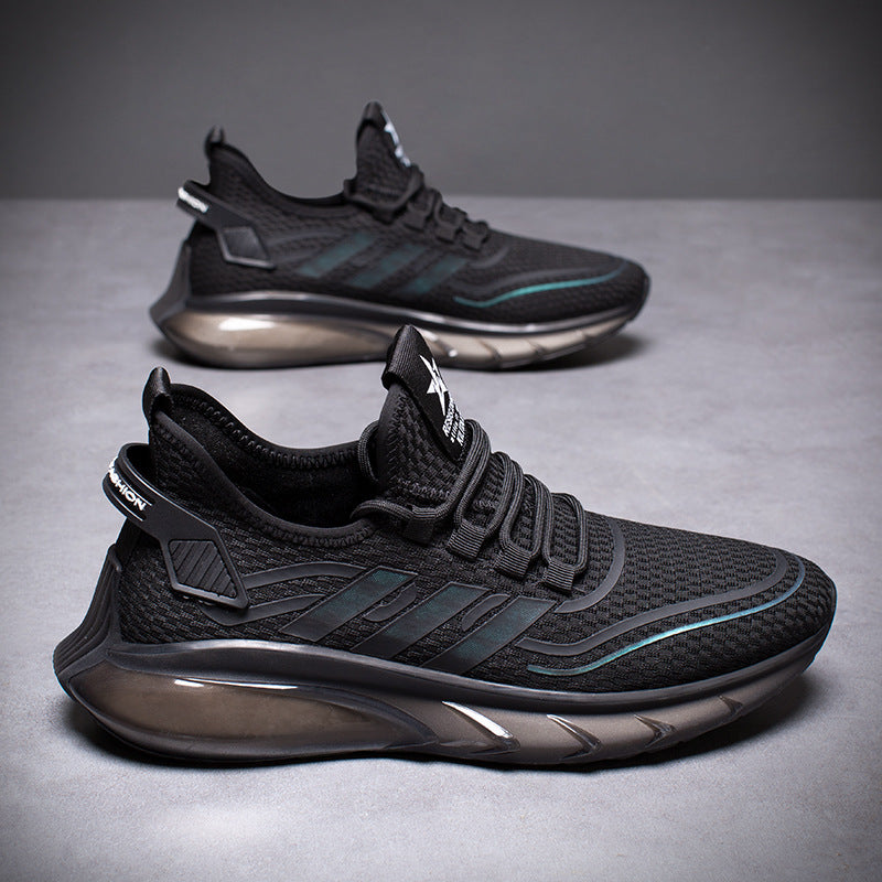 Zapatos deportivos informales con absorción de impactos y tejido con mosca transpirable para hombre