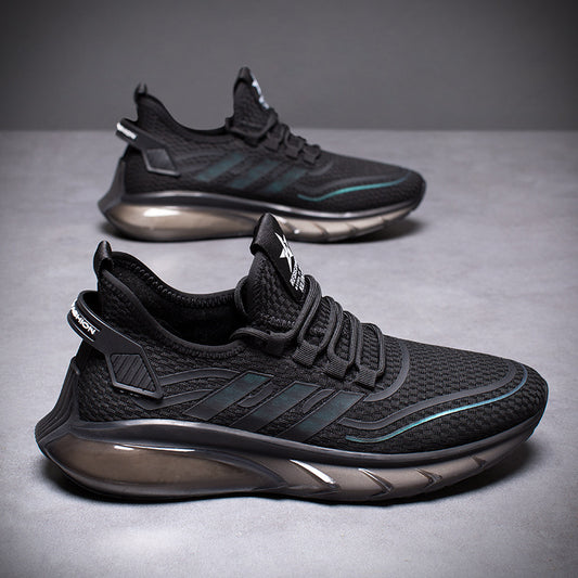 Zapatos deportivos informales con absorción de impactos y tejido con mosca transpirable para hombre