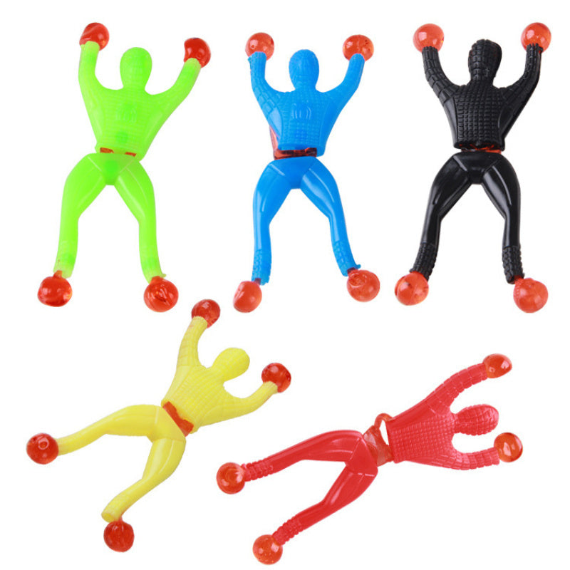 Petit homme collant grimper sur le mur, jouets pour enfants, bâton homme pliable, jouet d'escalade mural
