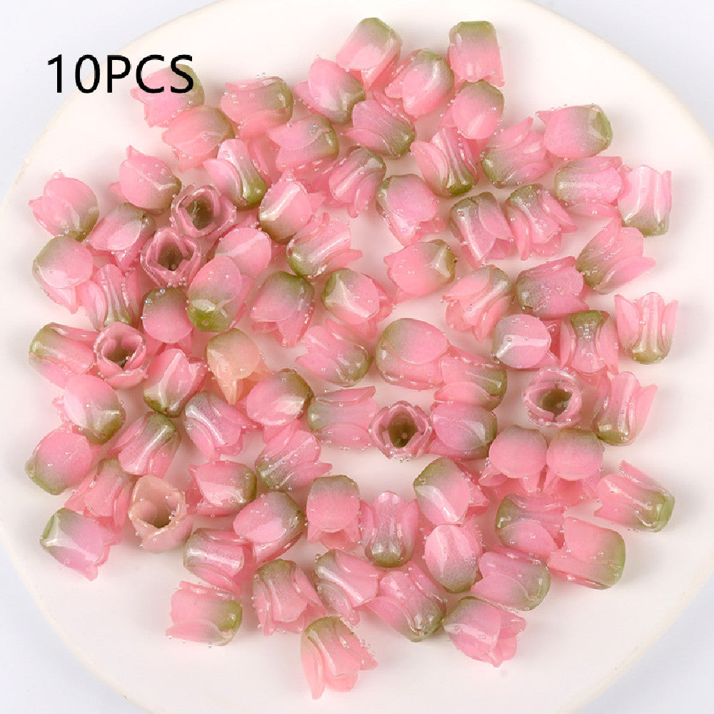 Acrylic Heat Shrink Tulip Flower DIY Jewelry Accessories