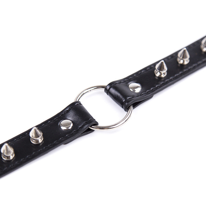 PU Tip DingTalk Dog Leash Collar Bondage Toys