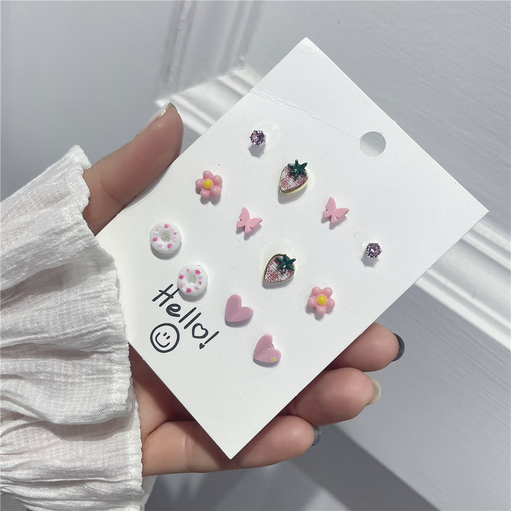 Boucles d'oreilles à tige en argent sterling pour femme