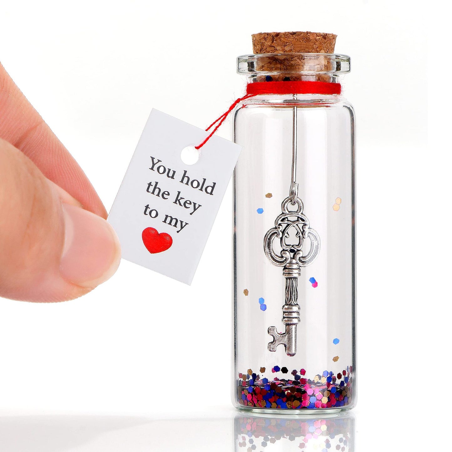 Pendentif d'amour en forme de bouteille de souhaits pour la Saint-Valentin