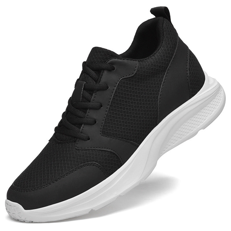 Chaussures blanches tissées par vol respirable pour l'augmentation de taille de garçons