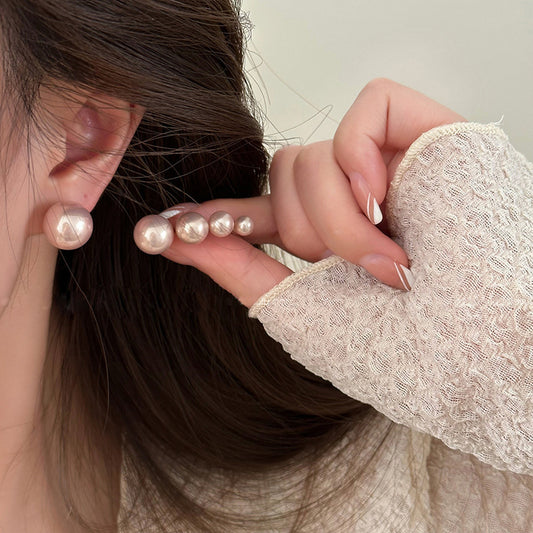Boucles d'oreilles en perles de champagne, simples et légères, à la mode, de luxe