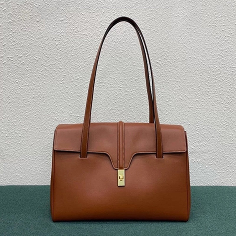 Fourre-tout de grande capacité en cuir de vache première couche