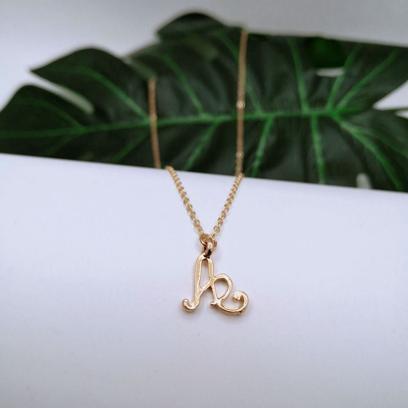 Ornament 26 Letter Necklace Simple Fashion Character Capital English Pendant Special-interest Design Clavicle Chain