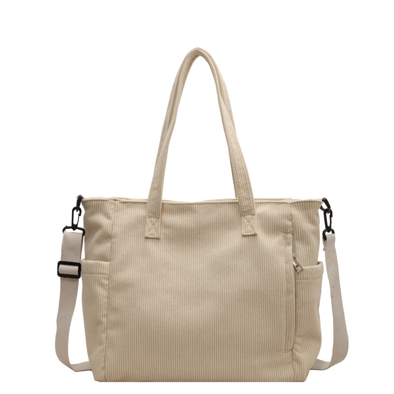 Corduroy Bag Women's Large Capacity New Autumn And Winter Wild Shoulder Messenger Bag