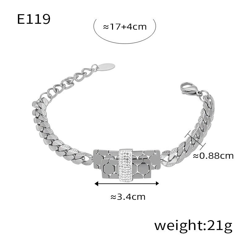 Fashion Trend Y Letter Zircon-inlaid Pendant Necklace For Women