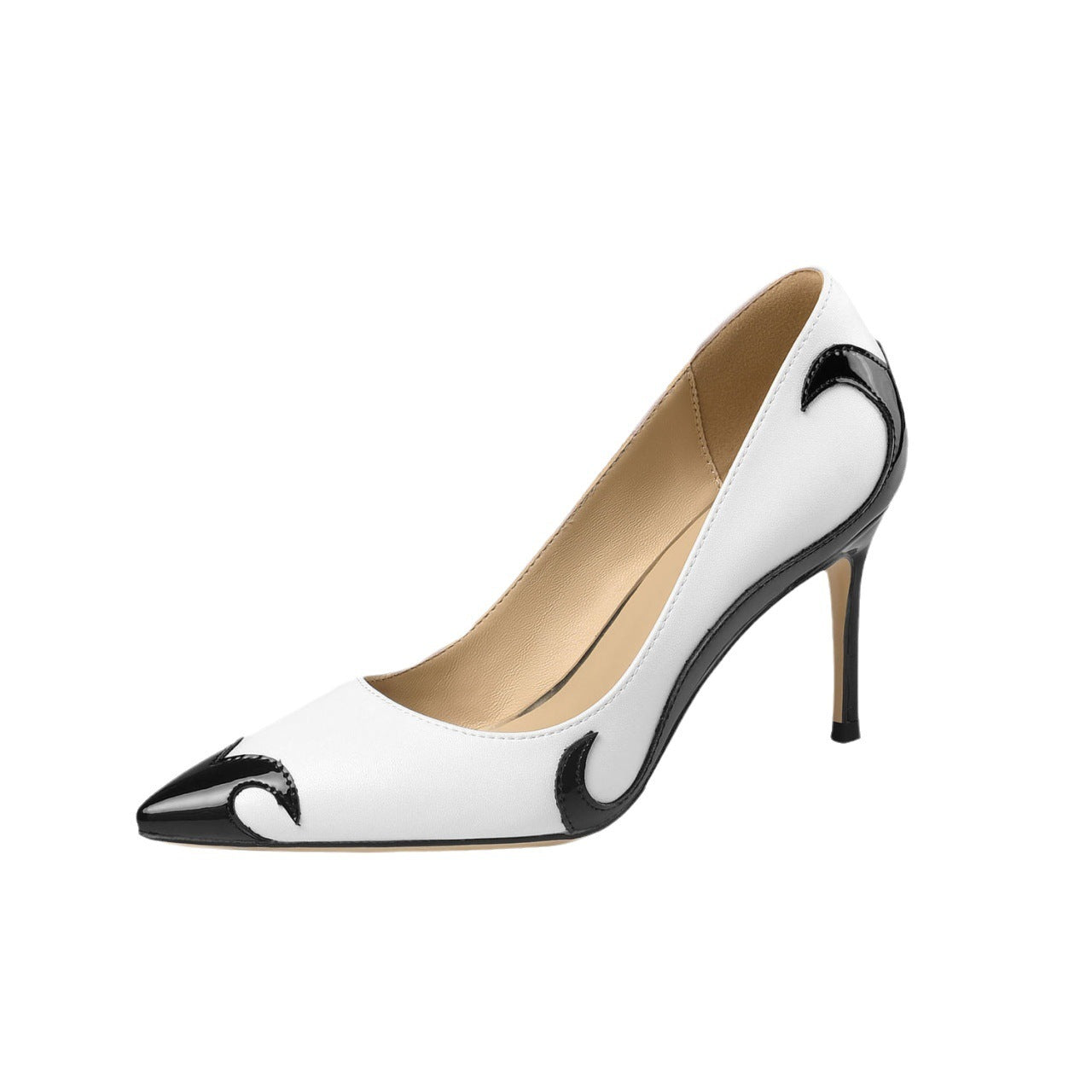 Talon aiguille pointu à la mode de style coréen pour femmes, talons hauts à enfiler