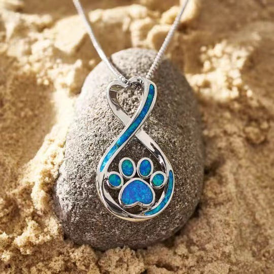 Personalized Footprints Alloy Pendant Necklace Earrings