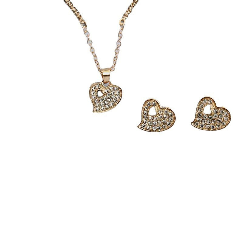 Costume de collier creux Doppel Herz pour femmes