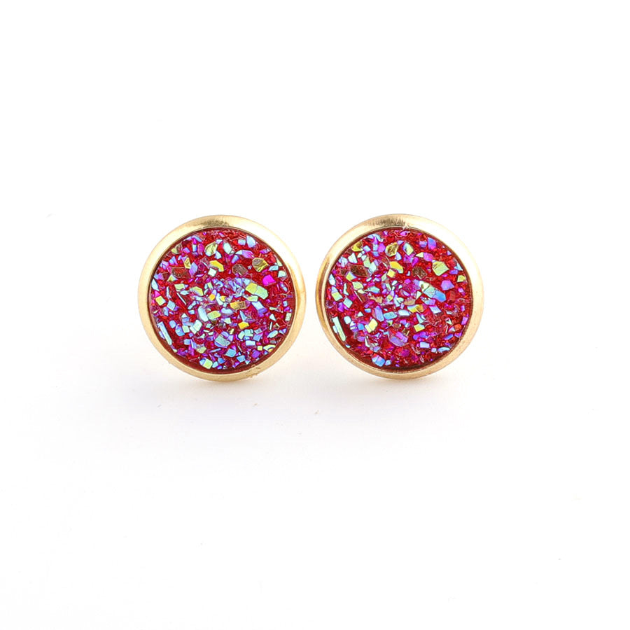 Boucles d'oreilles à tige étoilées en acier inoxydable plaqué or