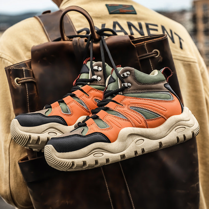 Zapatos de hombre Otoño de caña alta para hombre, deportes, ocio, jóvenes, correr, Daddy Tide, zapatos