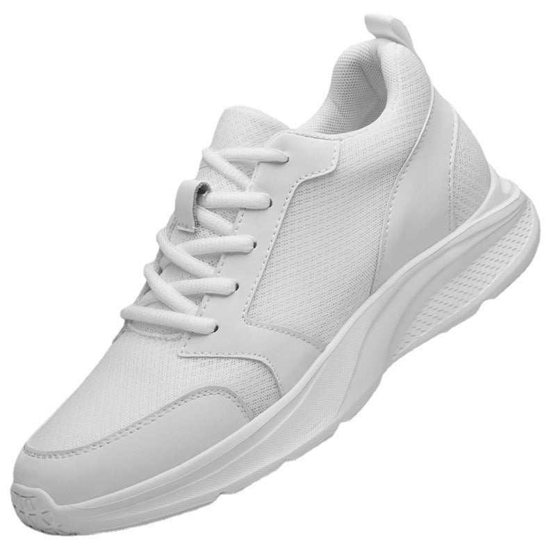 Chaussures blanches tissées par vol respirable pour l'augmentation de taille de garçons
