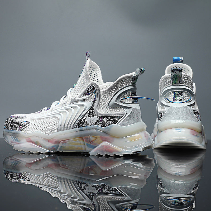 Chaussures de basket-ball de course à mailles fines et respirantes pour sports et loisirs