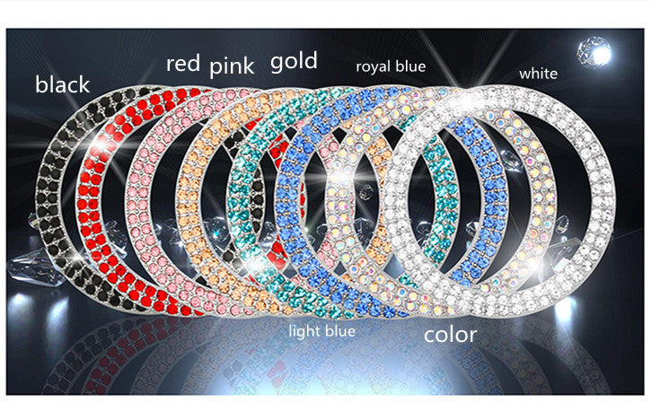 Anillo de inicio de una tecla, protección con el logotipo del automóvil con incrustaciones de diamantes