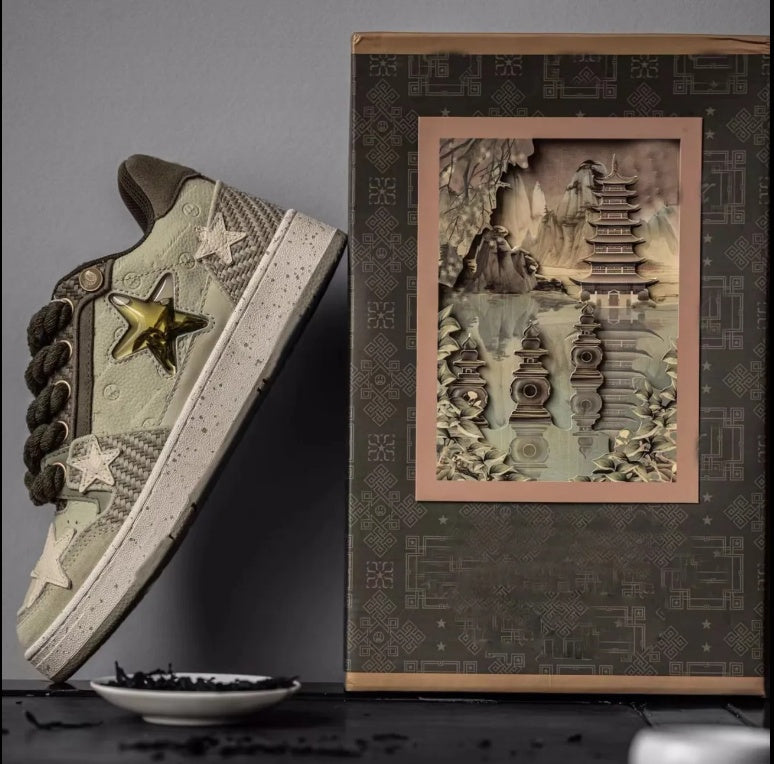 Chaussures étoiles chinoises chics originales pour petite foule, chaussures basses et hautes, décontractées et respirantes