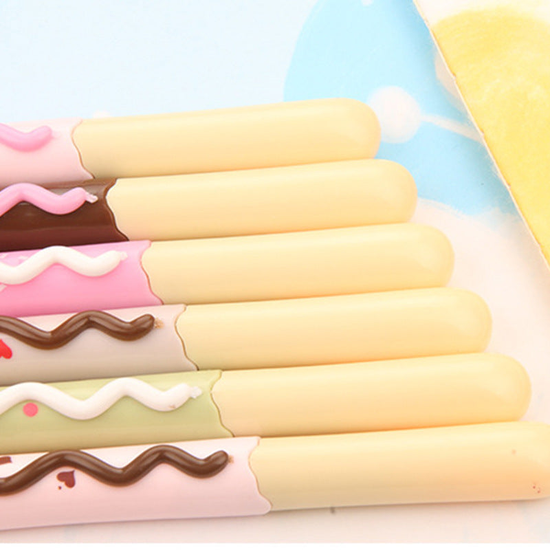 Stylo plume noir biscuit réaliste en plastique