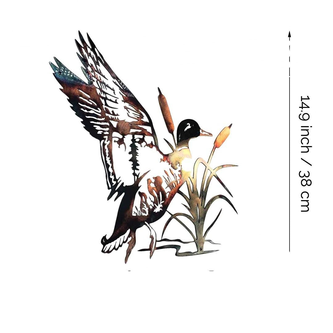 Décoration murale en alliage de canard colvert