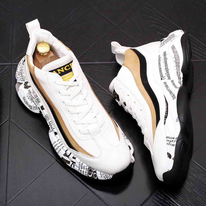 Chaussures décontractées pour hommes, baskets montantes assorties avec tout, chaussures de sport pour papa