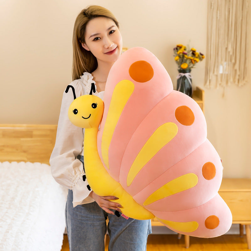 Nouveau jouet créatif en peluche d'insecte d'oreiller de papillon