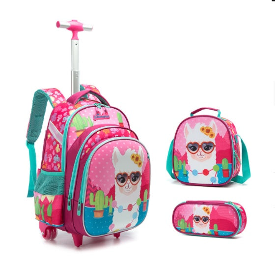 Bolso con ruedas de tres piezas para estudiantes de primaria