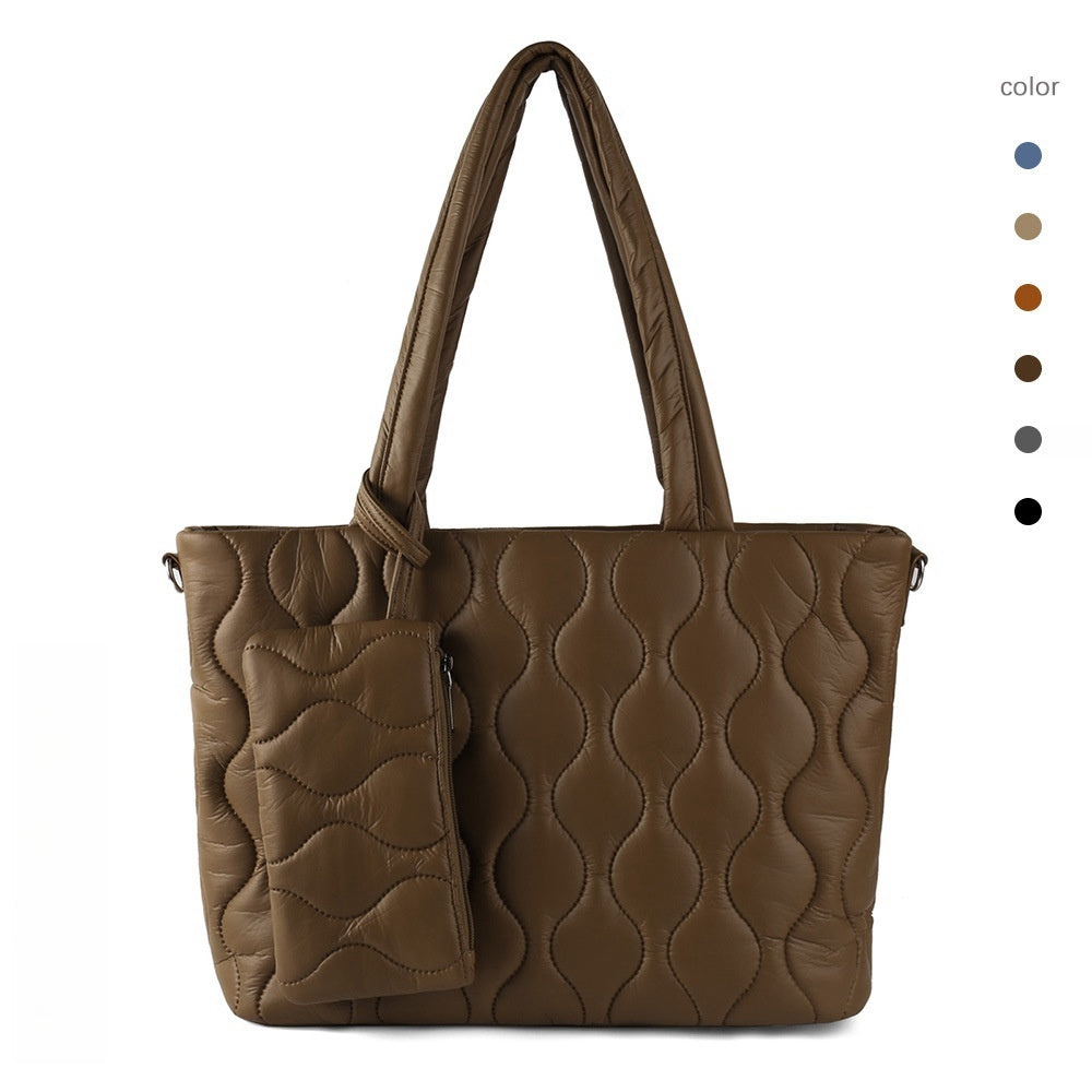 Bolso de hombro portátil, ligero y sencillo, de gran capacidad, con múltiples compartimentos